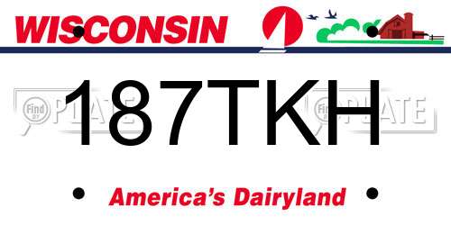 187TKH Wisconsin License Plate