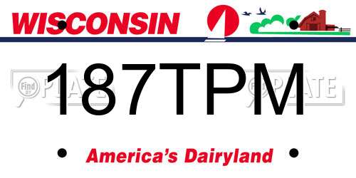 187TPM Wisconsin License Plate