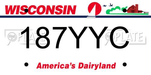 187YYC Wisconsin License Plate