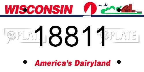 18811 Wisconsin License Plate