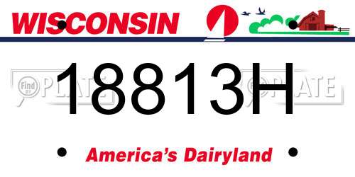 18813H Wisconsin License Plate