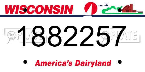 1882257 Wisconsin License Plate