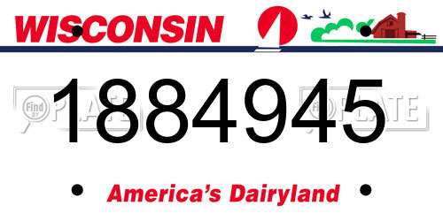 1884945 Wisconsin License Plate