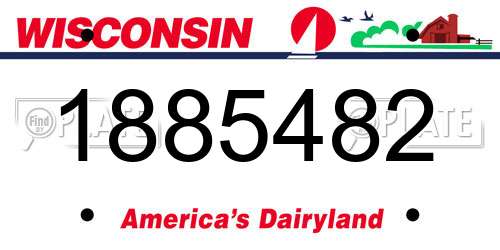 1885482 Wisconsin License Plate