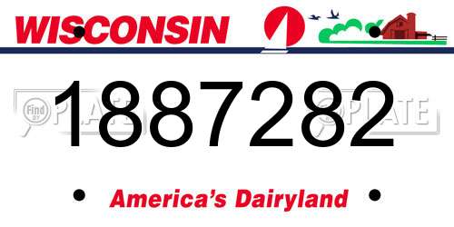 1887282 Wisconsin License Plate