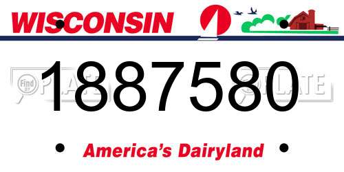 1887580 Wisconsin License Plate