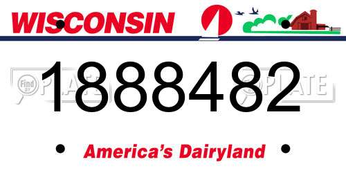 1888482 Wisconsin License Plate