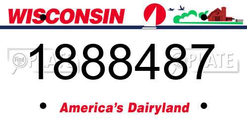 1888487 Wisconsin License Plate