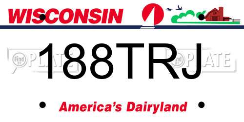 188TRJ Wisconsin License Plate