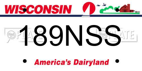 189NSS Wisconsin License Plate