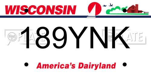 189YNK Wisconsin License Plate
