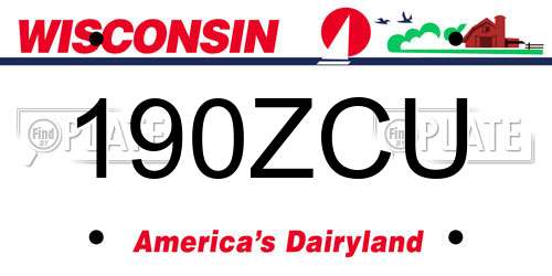 190ZCU Wisconsin License Plate