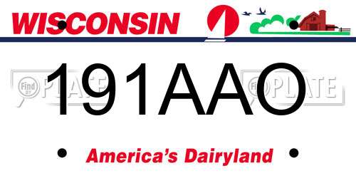 191AAO Wisconsin License Plate