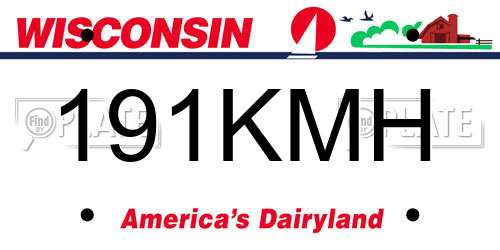 191KMH Wisconsin License Plate