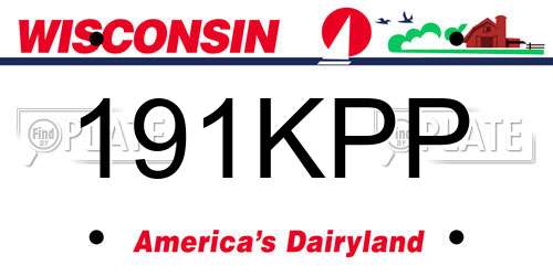 191KPP Wisconsin License Plate