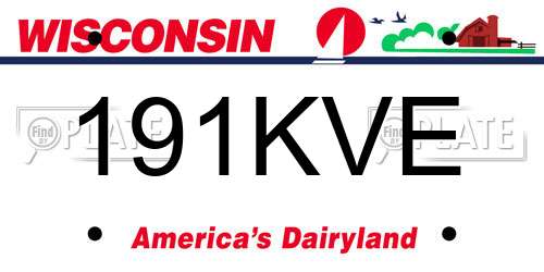 191KVE Wisconsin License Plate