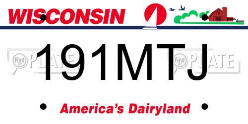 191MTJ Wisconsin License Plate