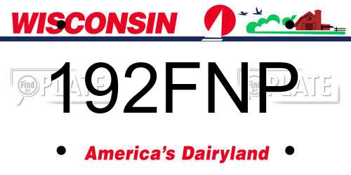 192FNP Wisconsin License Plate