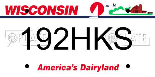 192HKS Wisconsin License Plate