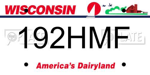 192HMF Wisconsin License Plate