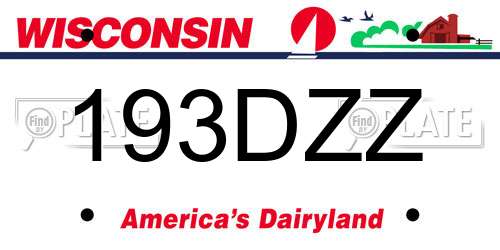 193DZZ Wisconsin License Plate