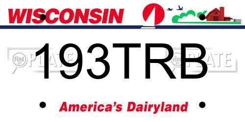 193TRB Wisconsin License Plate