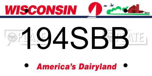 194SBB Wisconsin License Plate