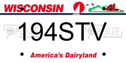 194STV Wisconsin License Plate