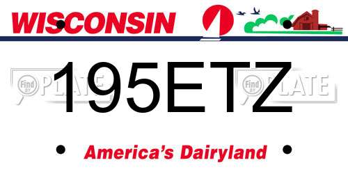 195ETZ Wisconsin License Plate