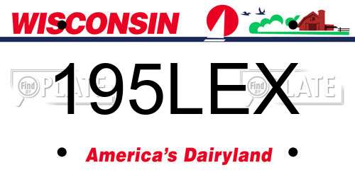195LEX Wisconsin License Plate