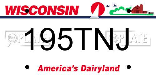 195TNJ Wisconsin License Plate