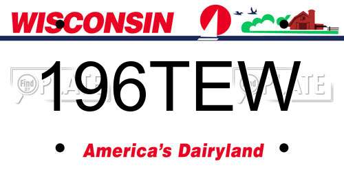 196TEW Wisconsin License Plate