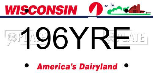 196YRE Wisconsin License Plate