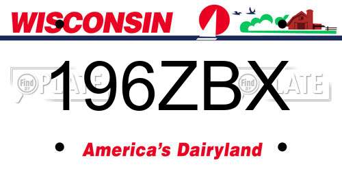 196ZBX Wisconsin License Plate