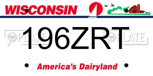 196ZRT Wisconsin License Plate