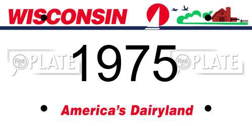 1975 Wisconsin License Plate