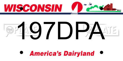 197DPA Wisconsin License Plate