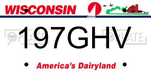 197GHV Wisconsin License Plate