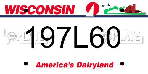 197L60 Wisconsin License Plate