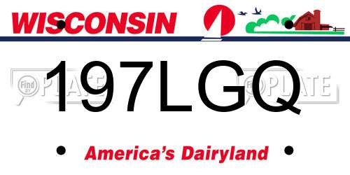 197LGQ Wisconsin License Plate