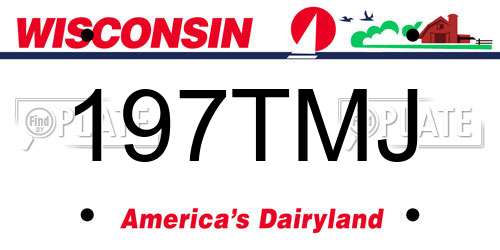 197TMJ Wisconsin License Plate