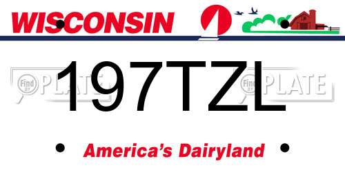 197TZL Wisconsin License Plate