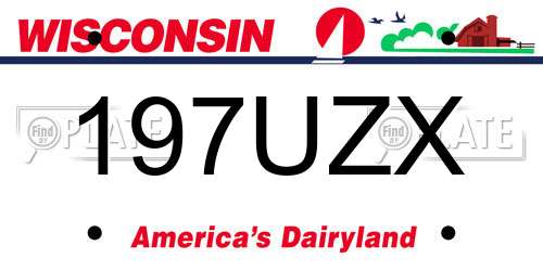 197UZX Wisconsin License Plate