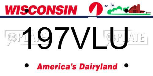197VLU Wisconsin License Plate