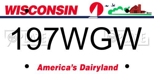 197WGW Wisconsin License Plate