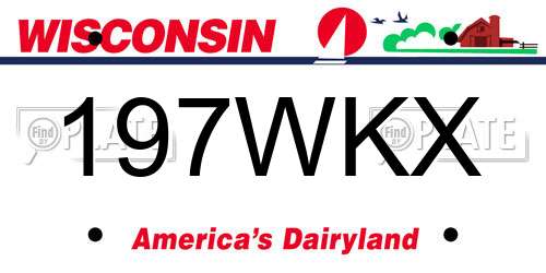 197WKX Wisconsin License Plate