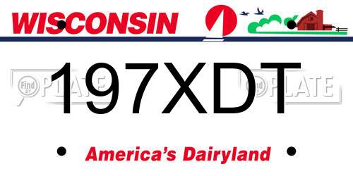 197XDT Wisconsin License Plate