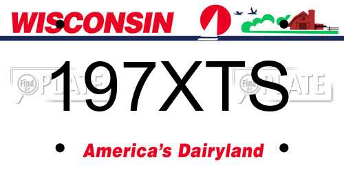 197XTS Wisconsin License Plate