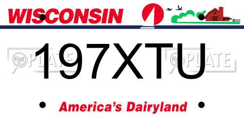 197XTU Wisconsin License Plate