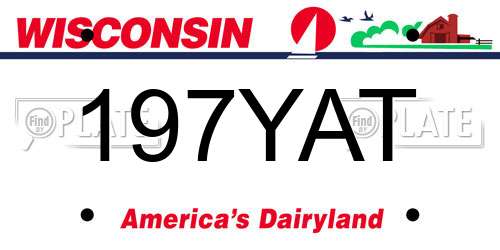 197YAT Wisconsin License Plate